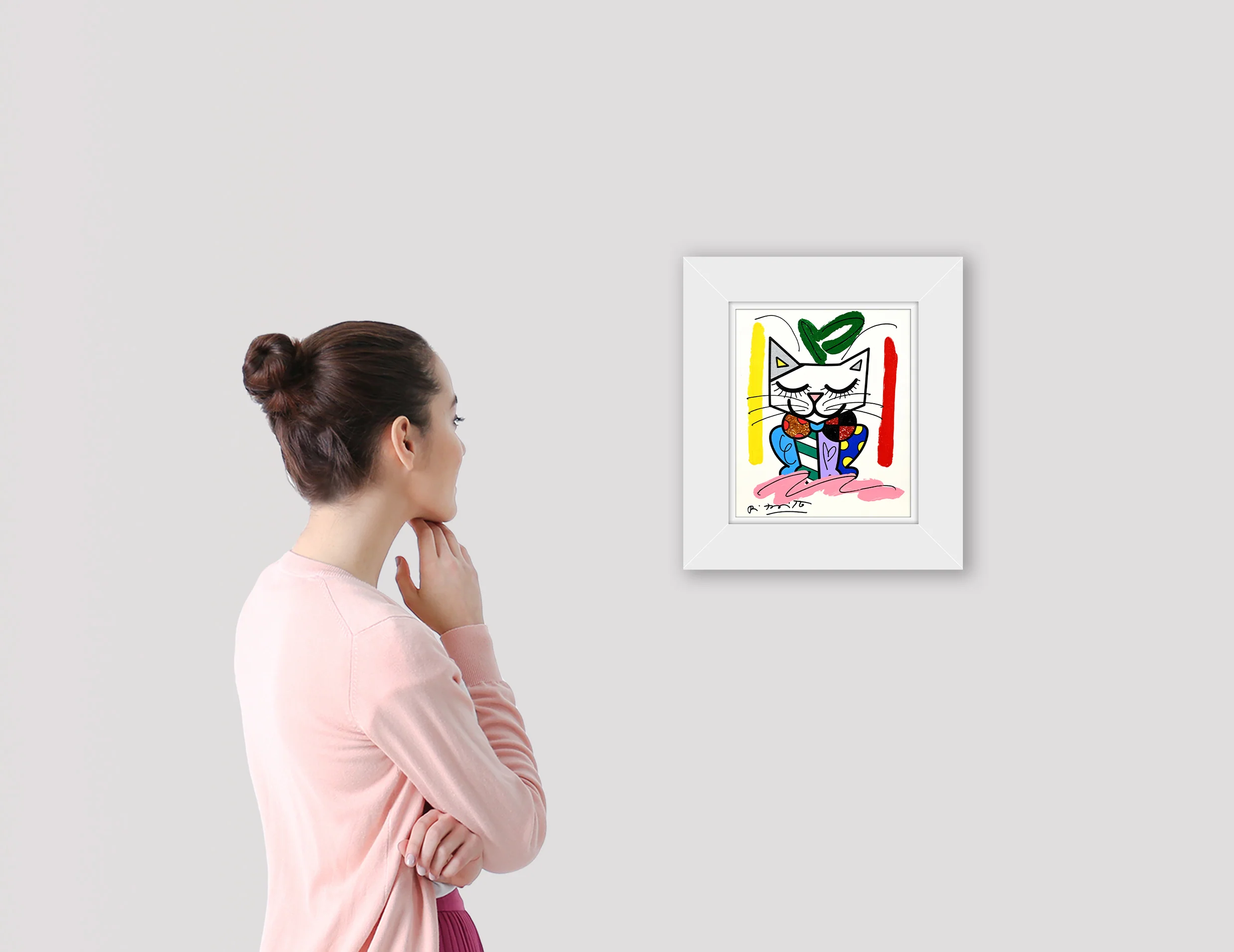 Sam Cat - Mixed Media Original - Image 4