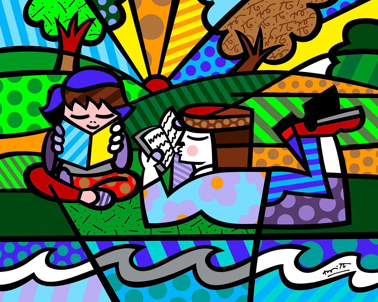 Reading In The Park - Limited Edition Print