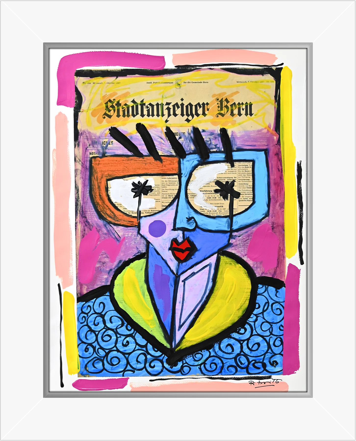 Swiss Lady - Mixed Media Original - Image 13