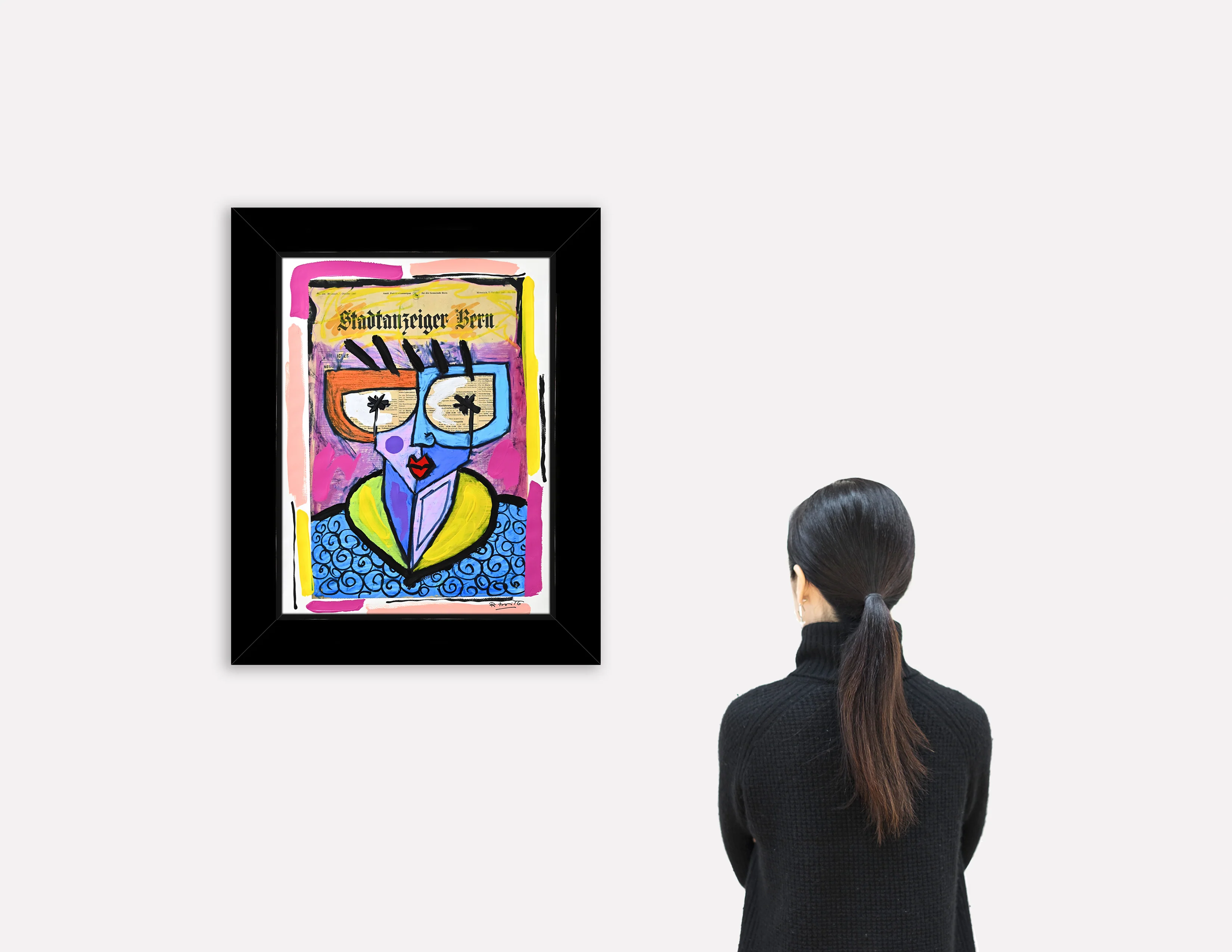 Swiss Lady - Mixed Media Original - Image 3