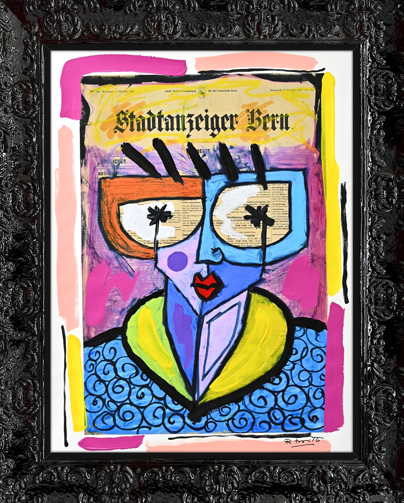Swiss Lady - Mixed Media Original - Image 6