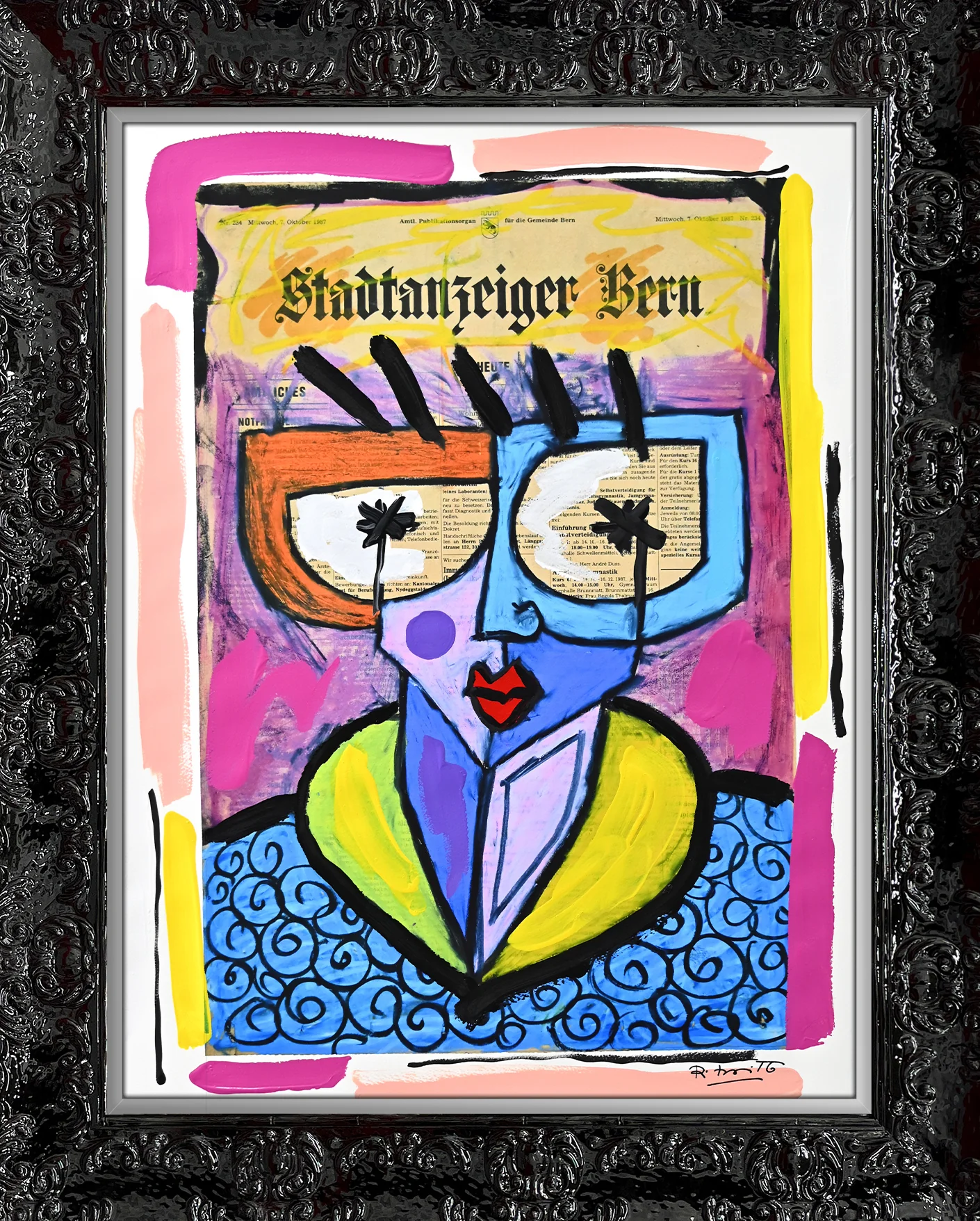 Swiss Lady - Mixed Media Original - Image 7