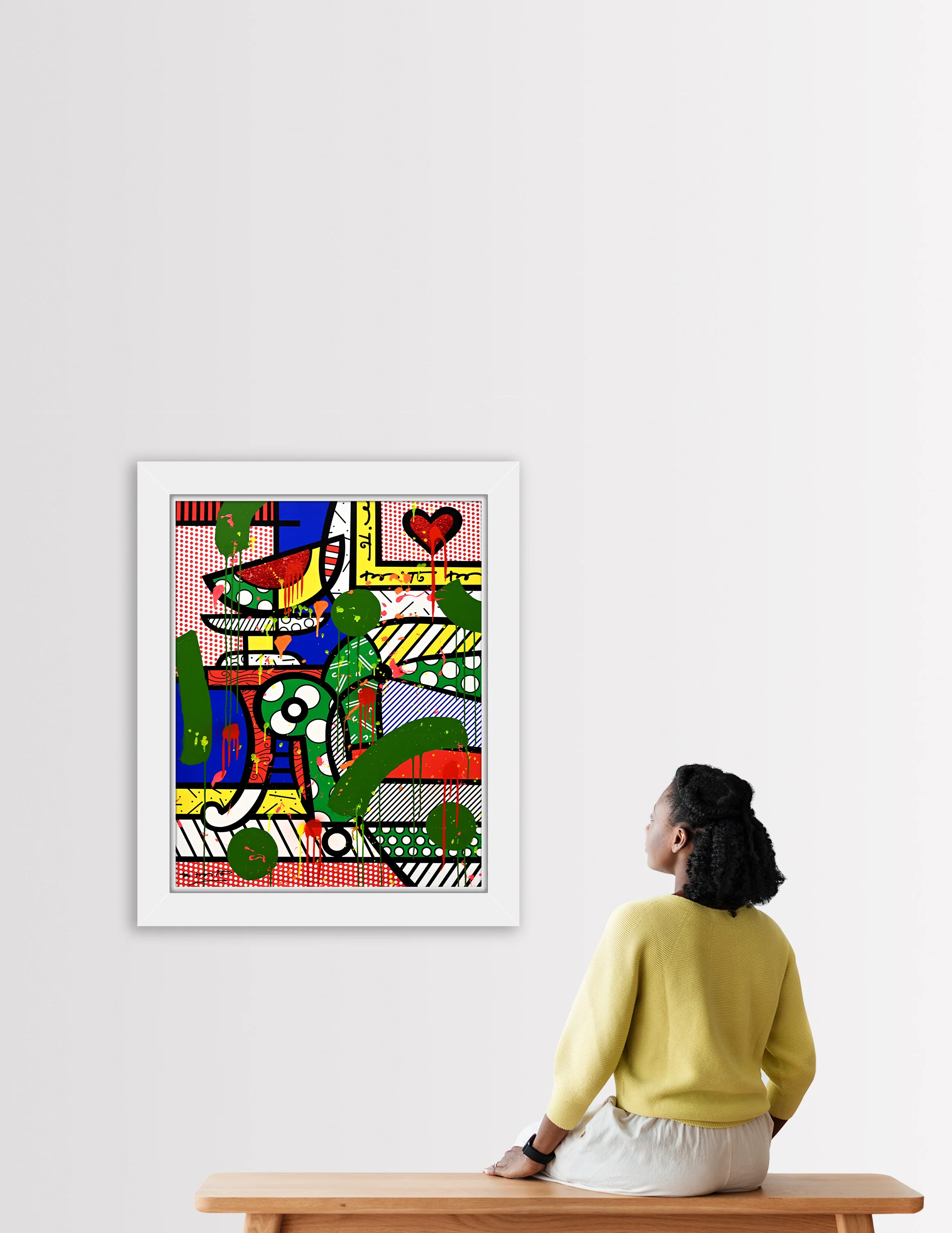 The Green Sofa - Mixed Media Original - Image 23