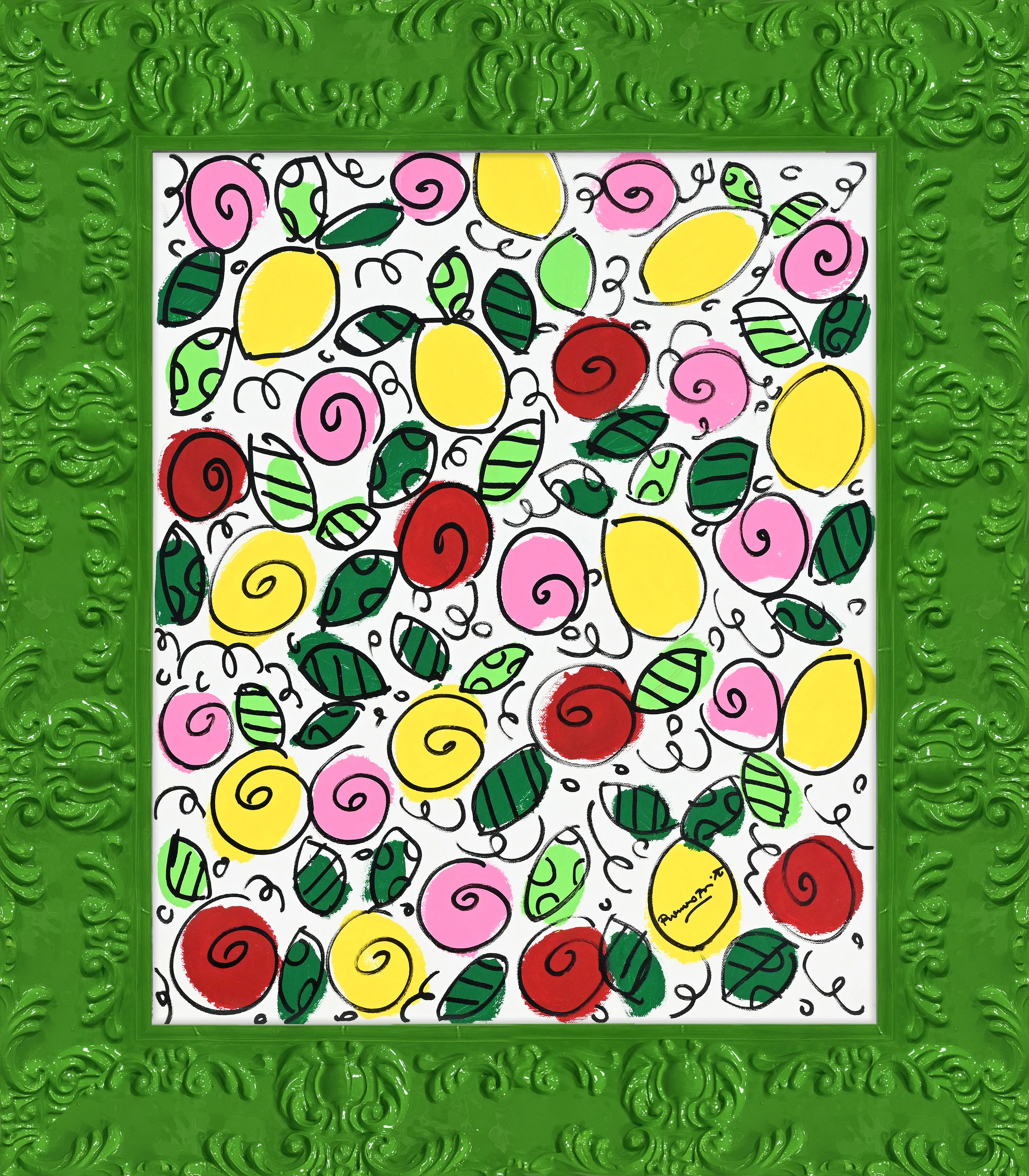 The Sicily Collection (Flowers & Lemons) - Original Drawing - Image 2