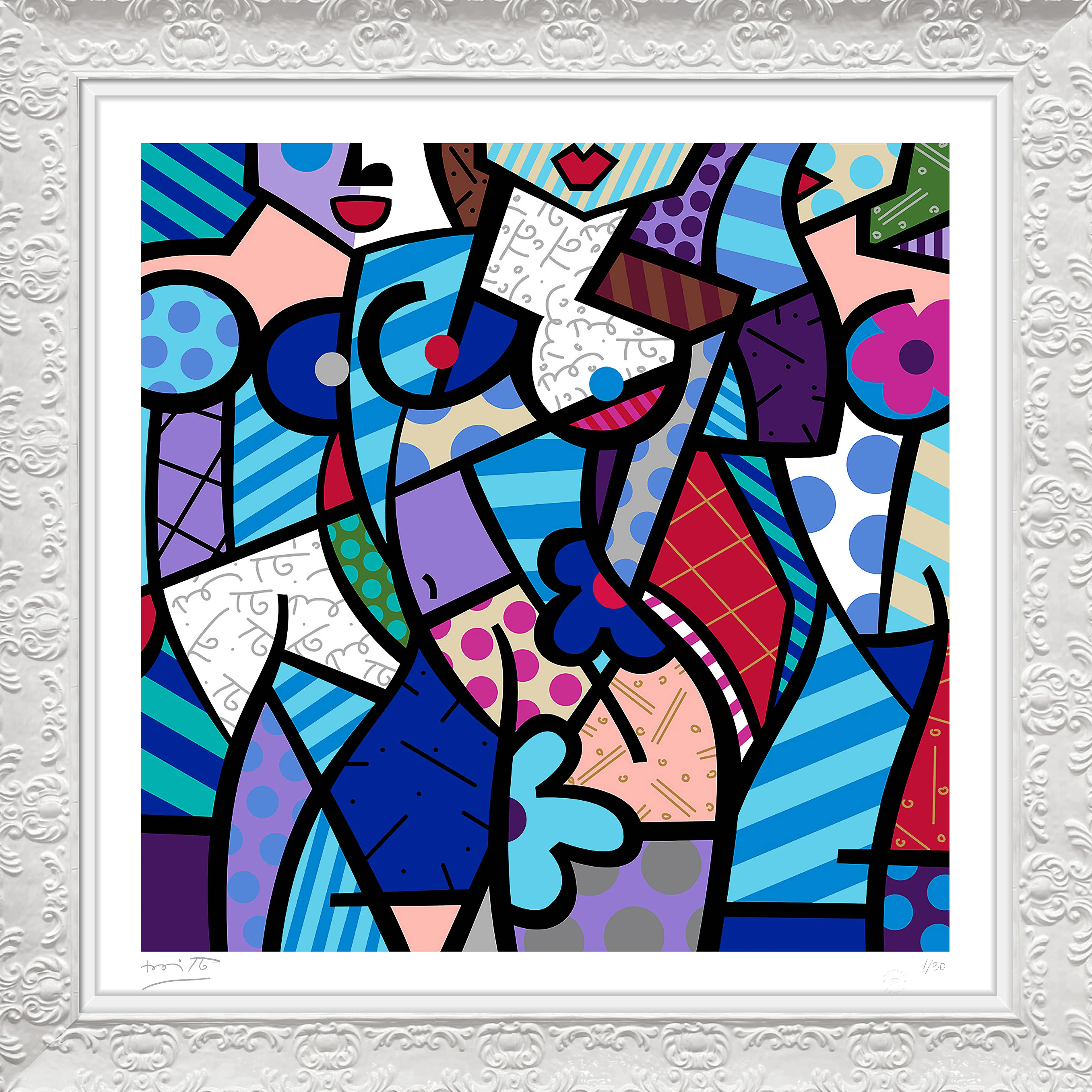 THREE GRACES-WINTER (BLUE) - Serigraph - Image 19
