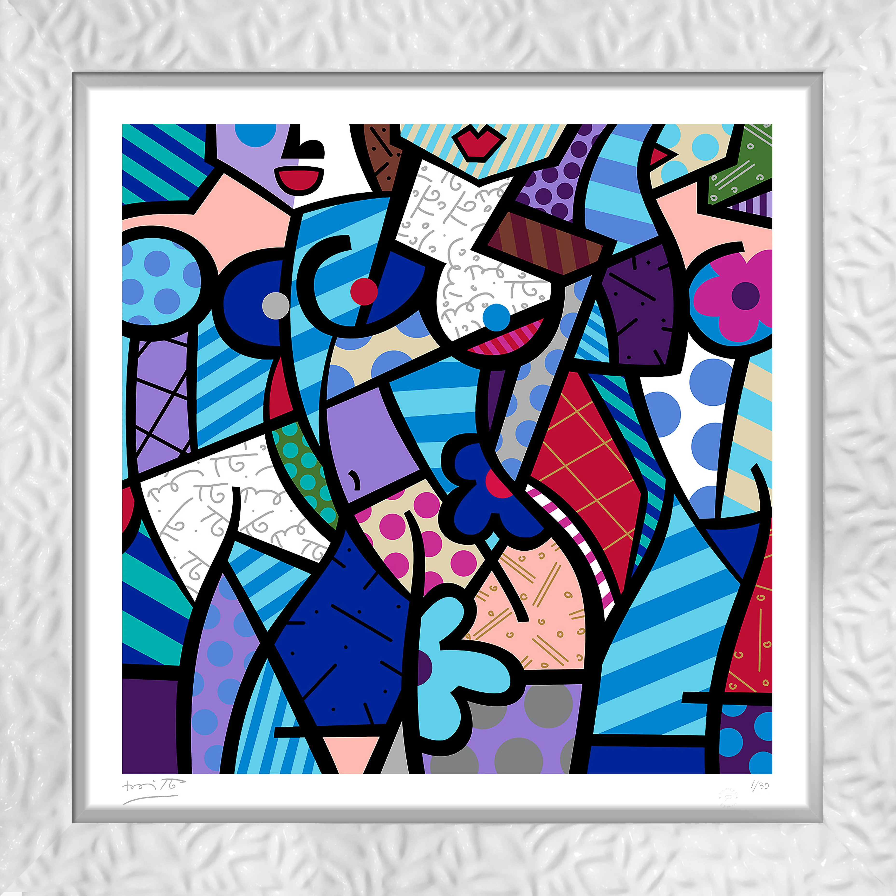 THREE GRACES-WINTER (BLUE) - Serigraph - Image 20