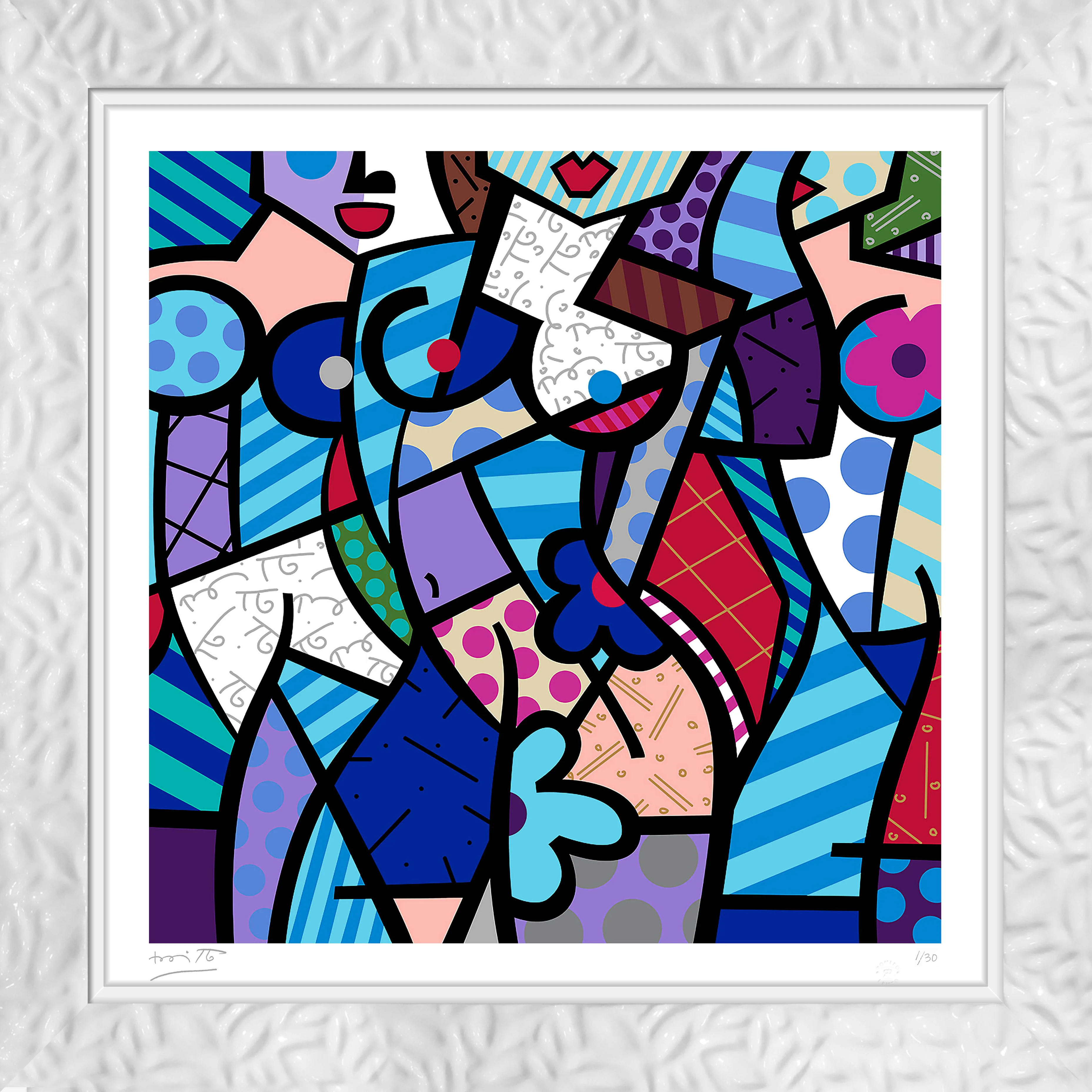 THREE GRACES-WINTER (BLUE) - Serigraph - Image 21