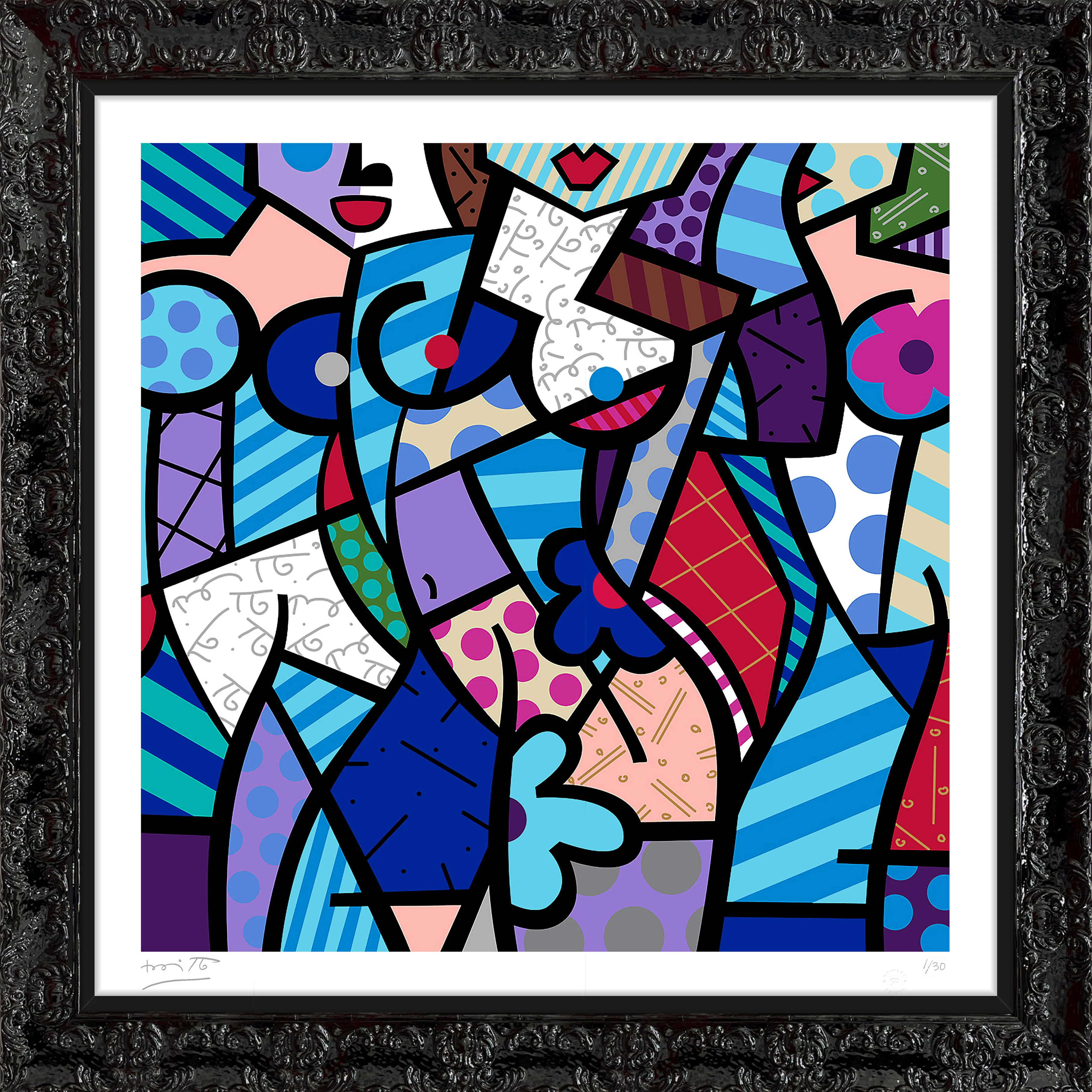 THREE GRACES-WINTER (BLUE) - Serigraph - Image 24