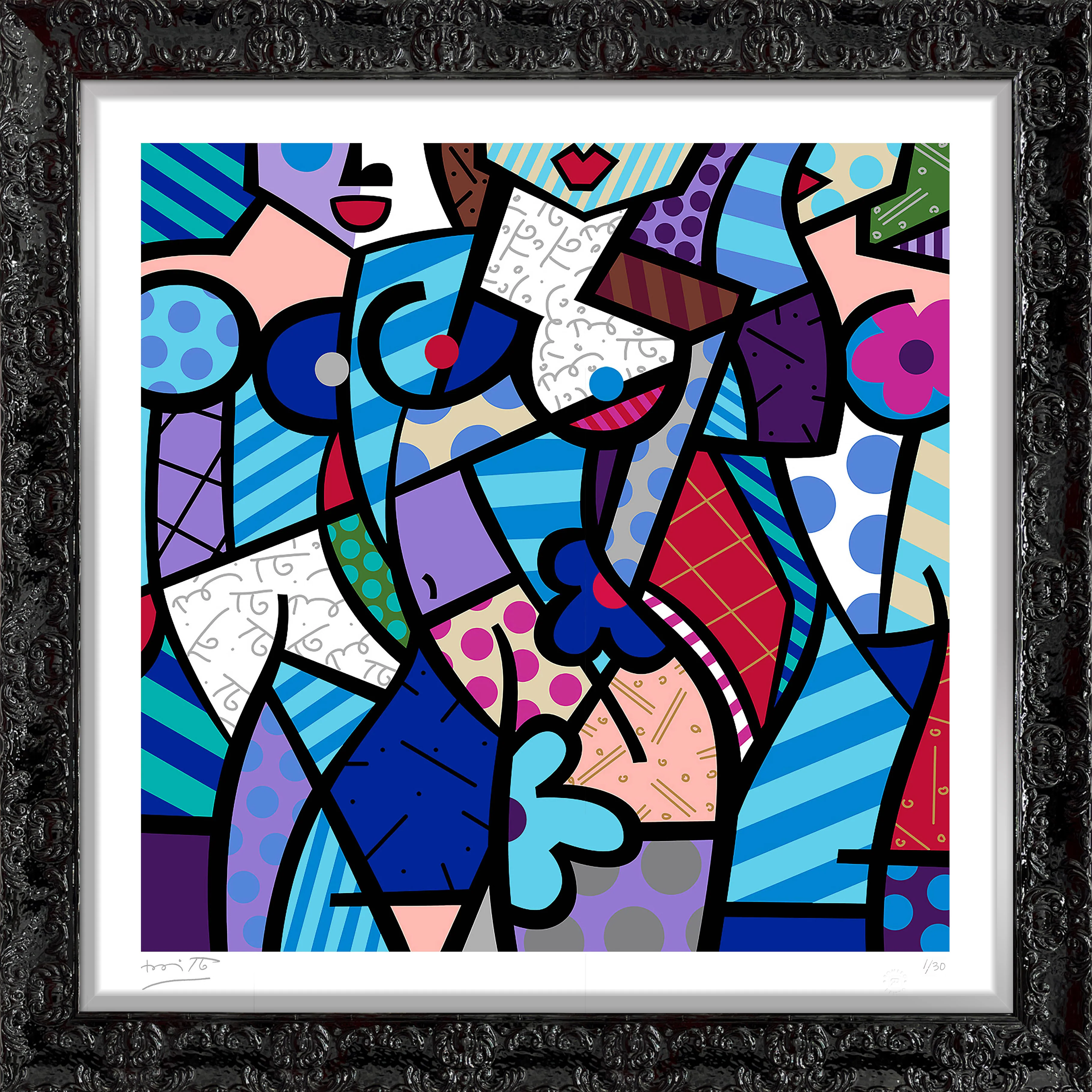 THREE GRACES-WINTER (BLUE) - Serigraph - Image 25