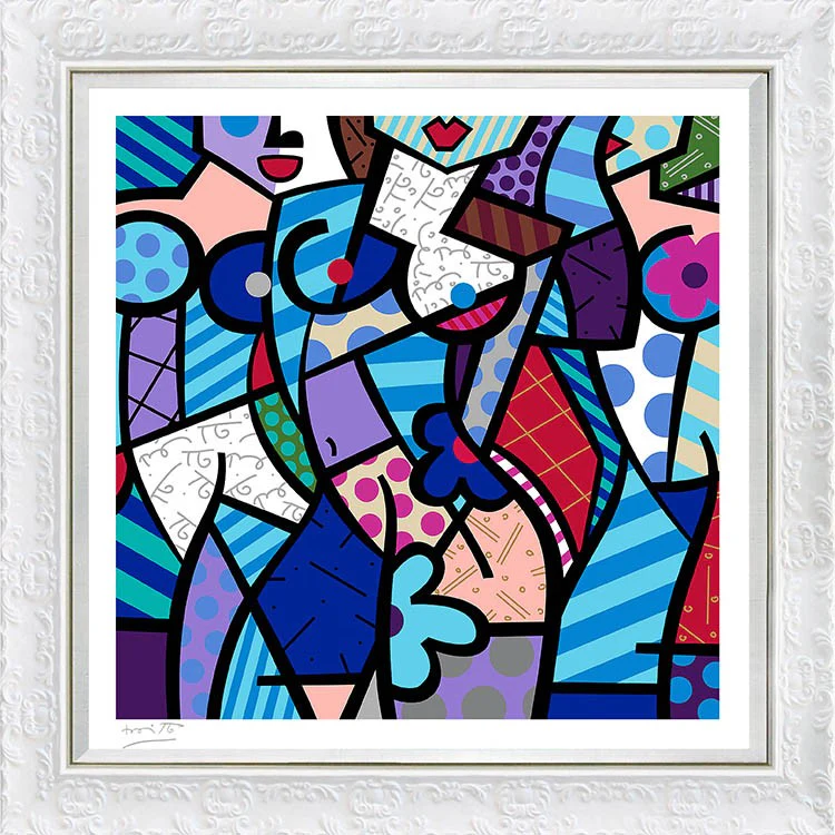 THREE GRACES-WINTER (BLUE) - Serigraph - Image 7