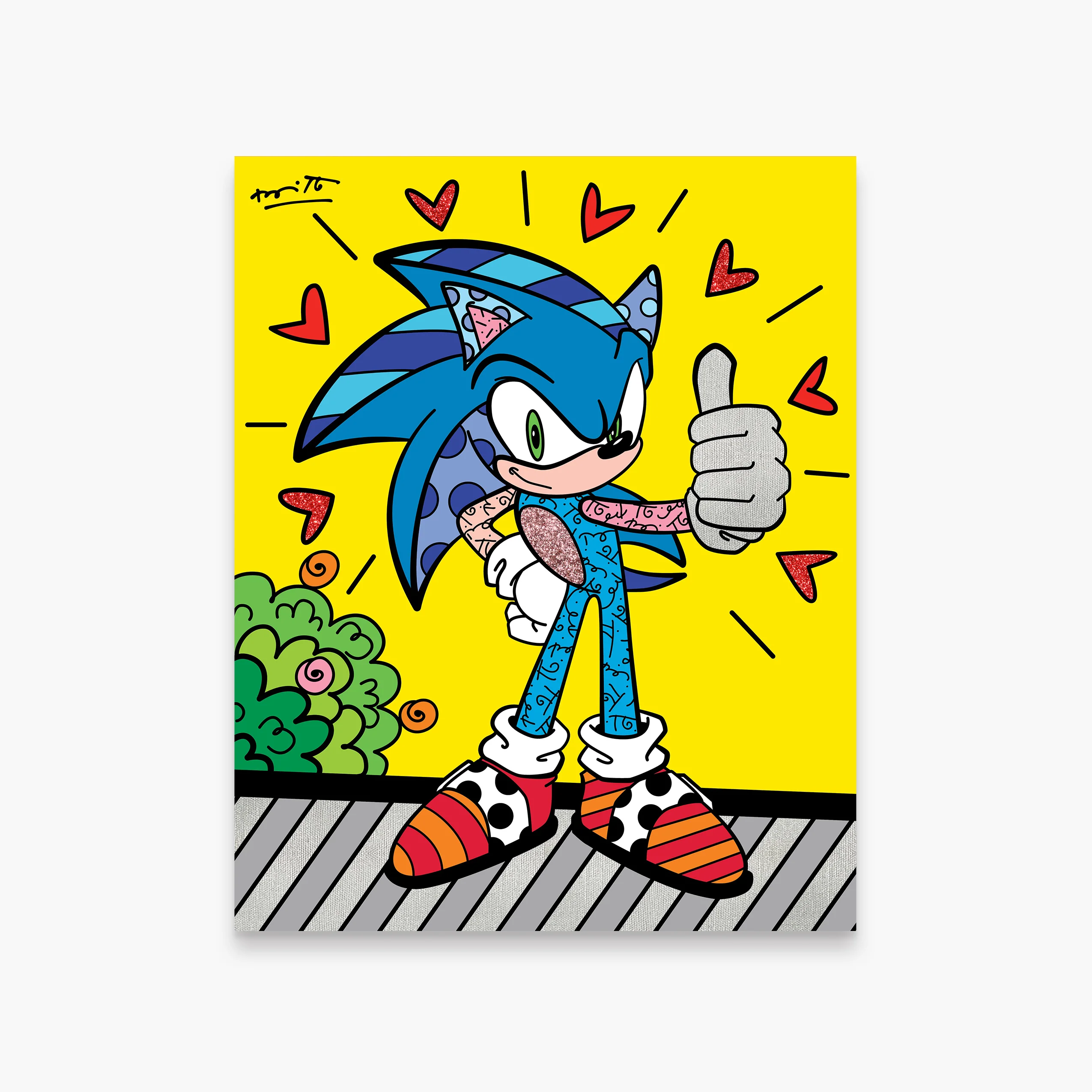 Thumbs Up Sonic - Sega By Britto - Limited Edition Print - Image 2