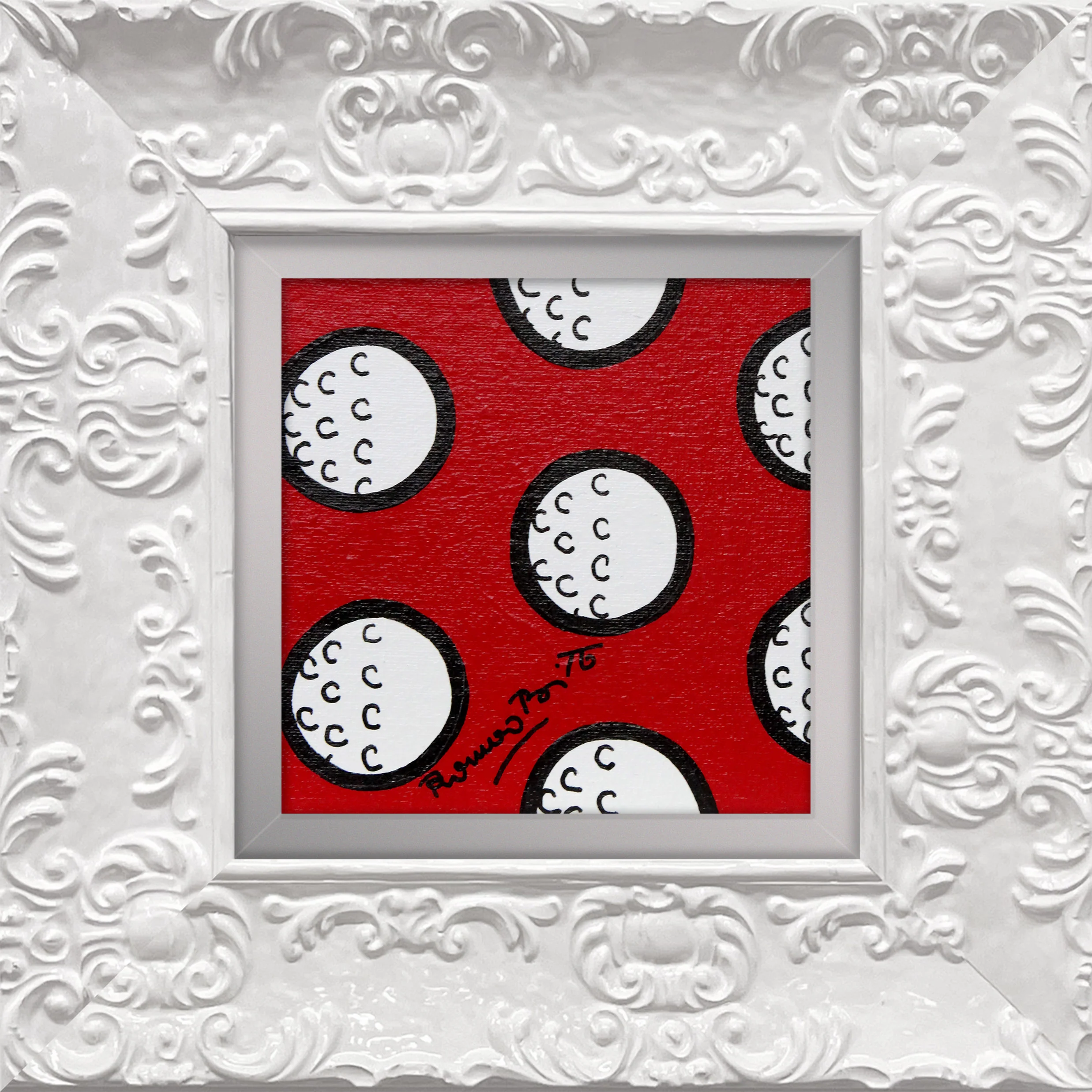 TO DREAM (GOLF BALLS) -  Original Painting - Image 15