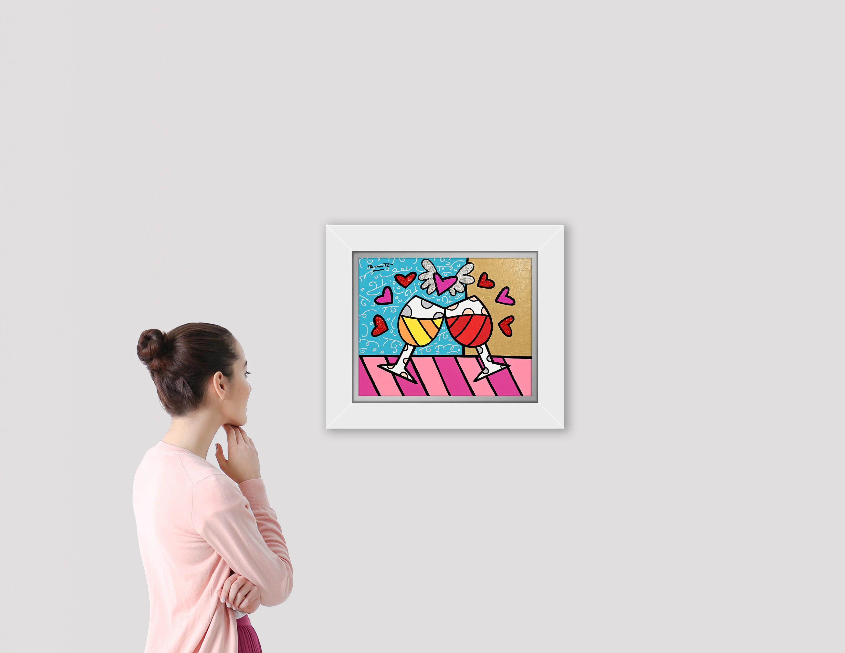 Toast To Love - Mixed Media Original - Image 3