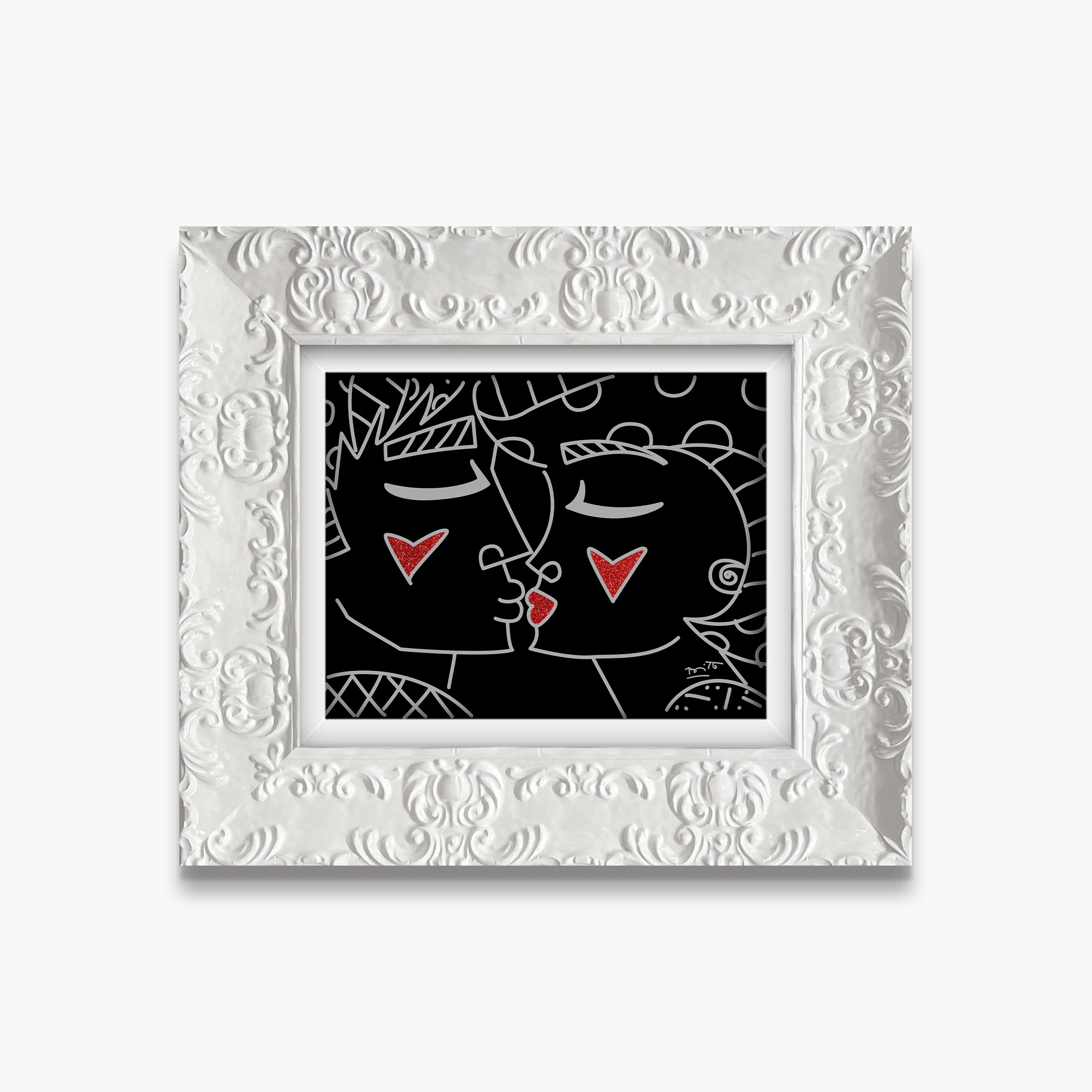 Two Red Hearts Red Lips - Limited Edition Print - Image 12