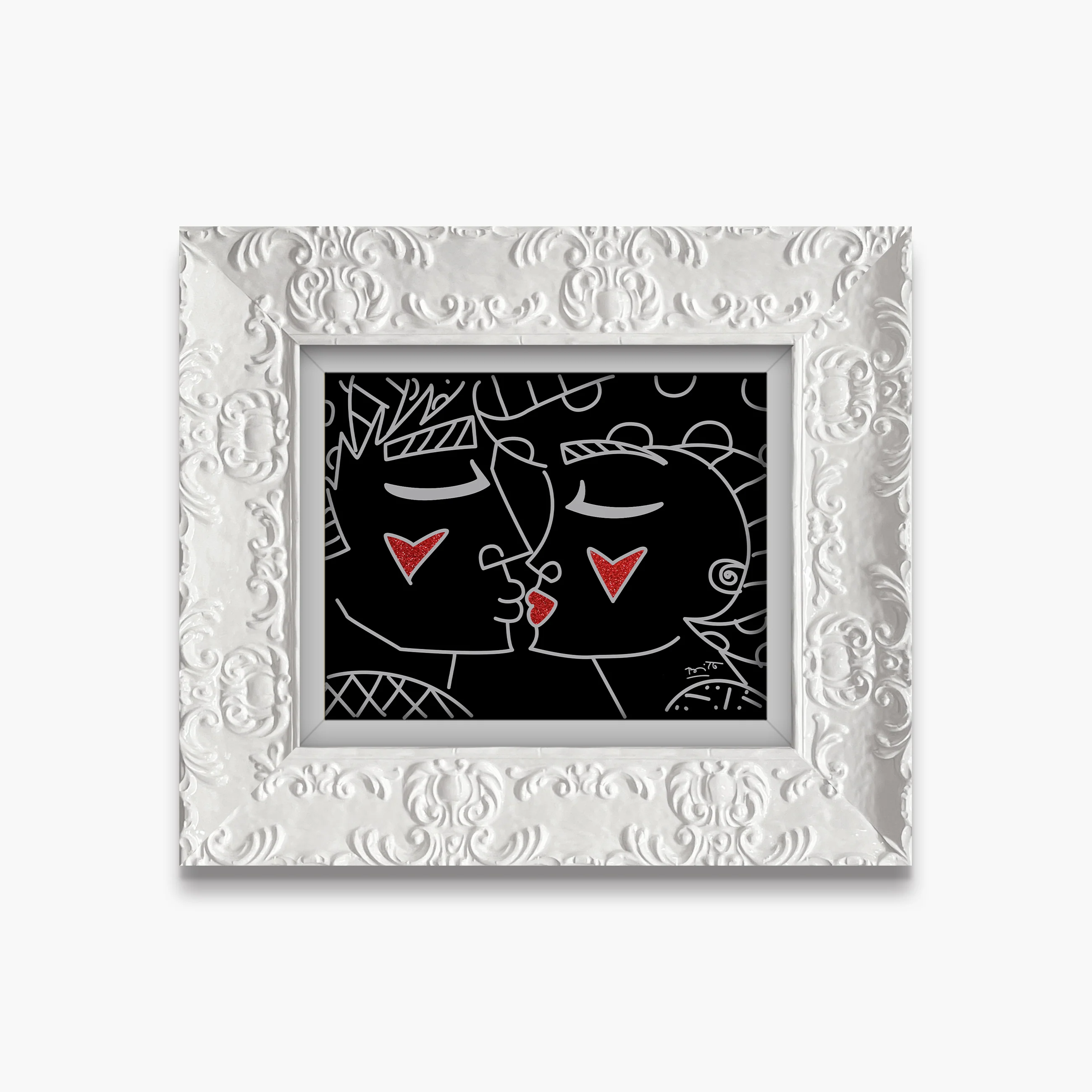 Two Red Hearts Red Lips - Limited Edition Print - Image 13