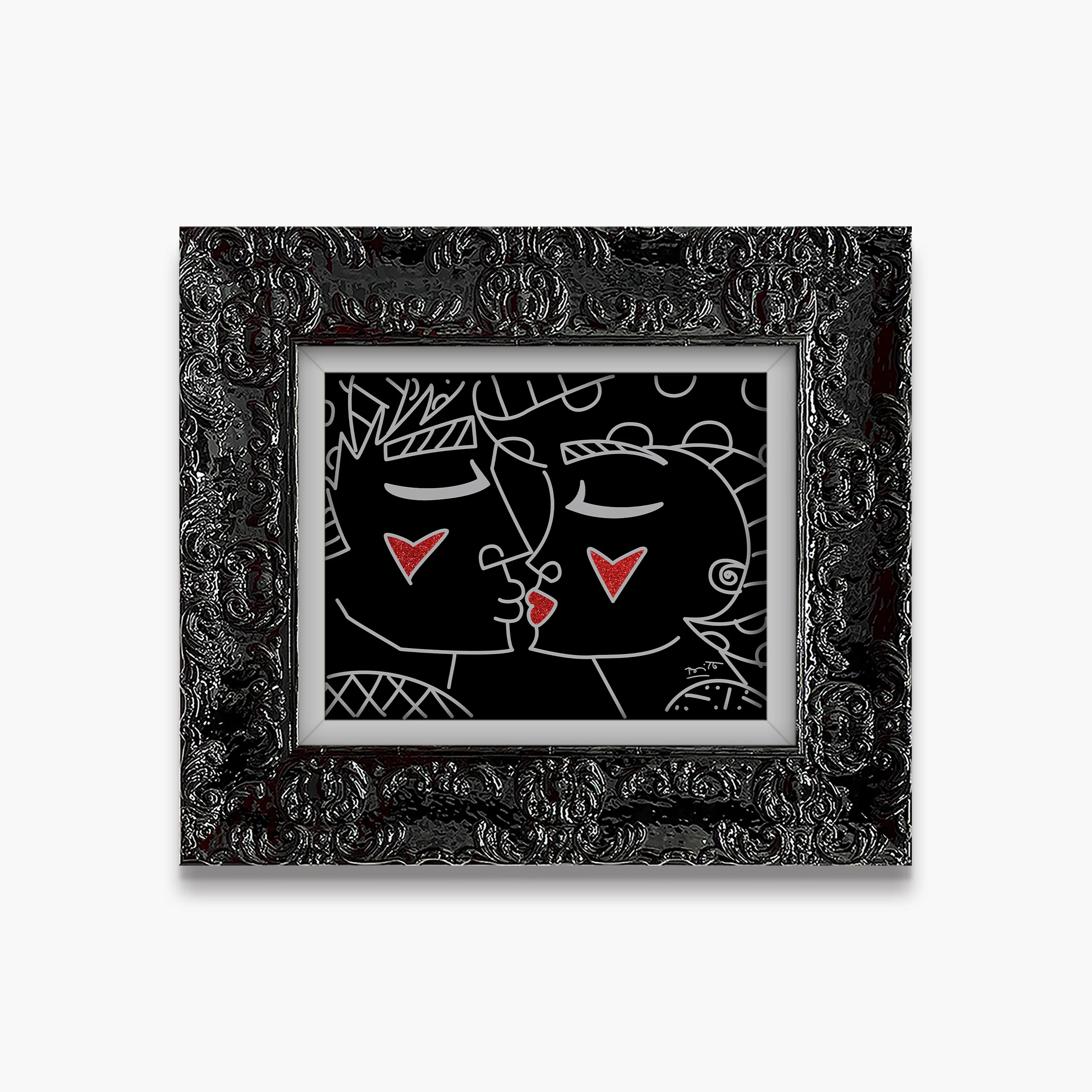 Two Red Hearts Red Lips - Limited Edition Print - Image 15