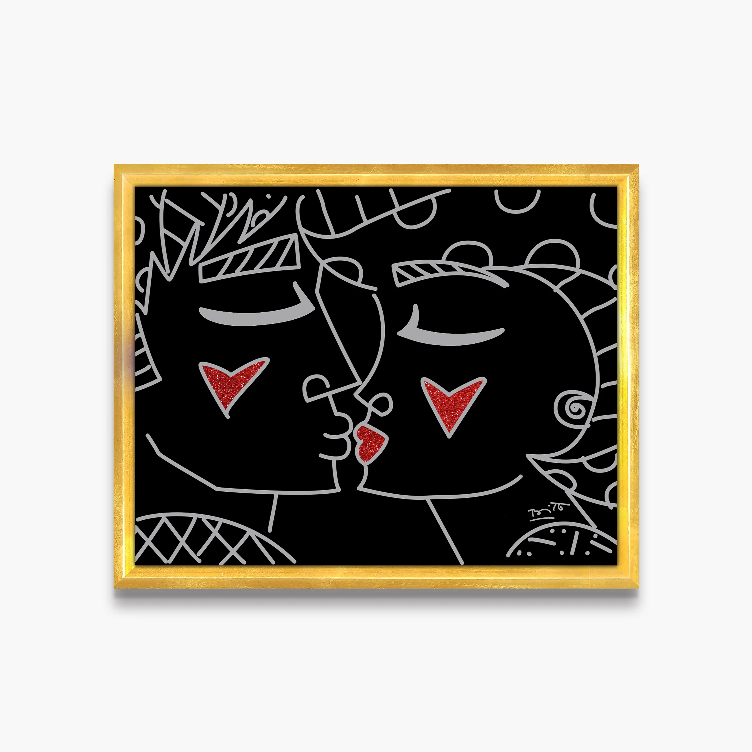 Two Red Hearts Red Lips - Limited Edition Print - Image 7