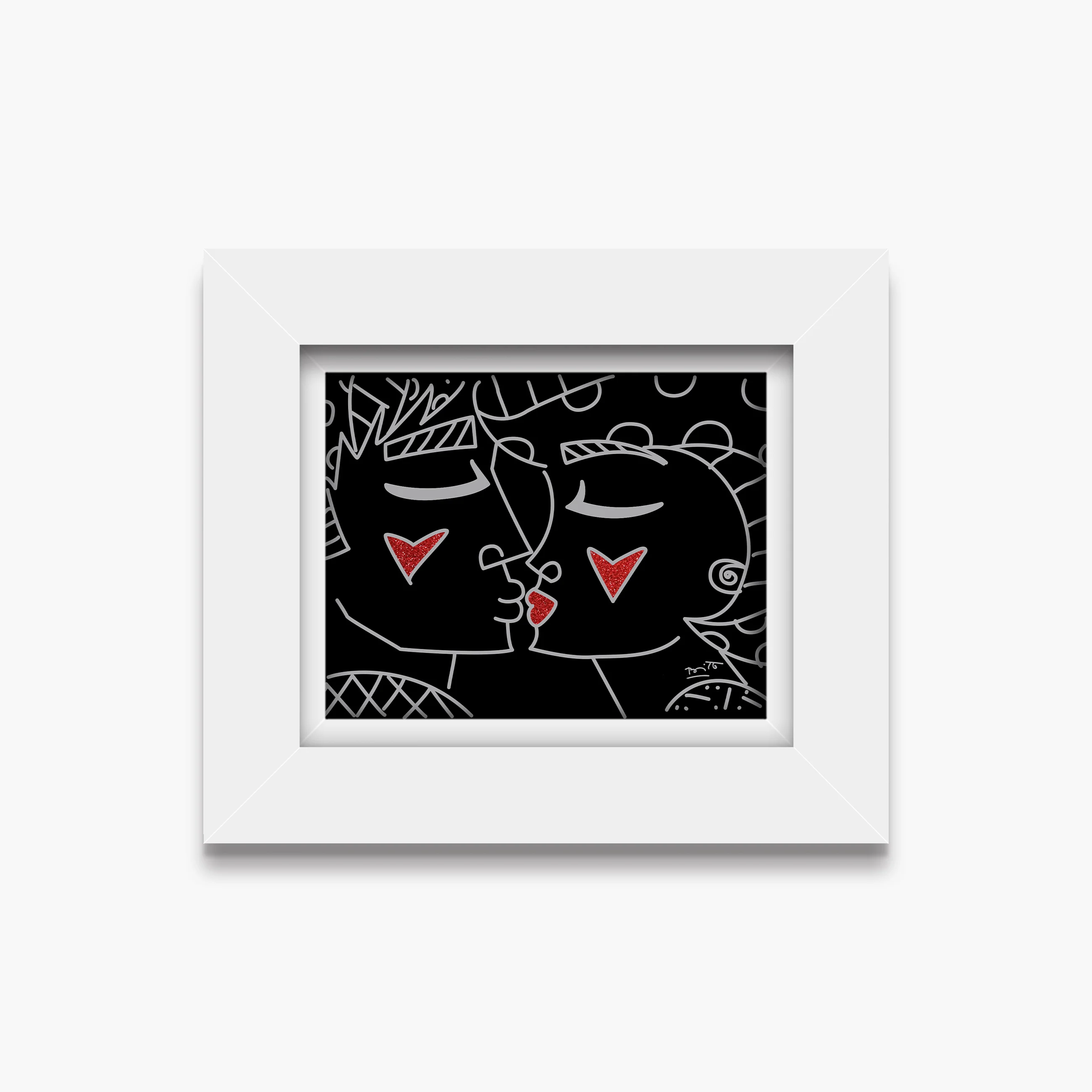 Two Red Hearts Red Lips - Limited Edition Print - Image 9