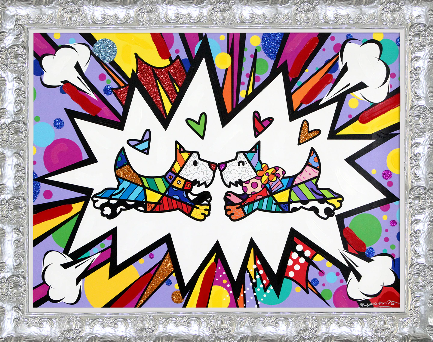 Two Scotties - Mixed Media Original - Image 2