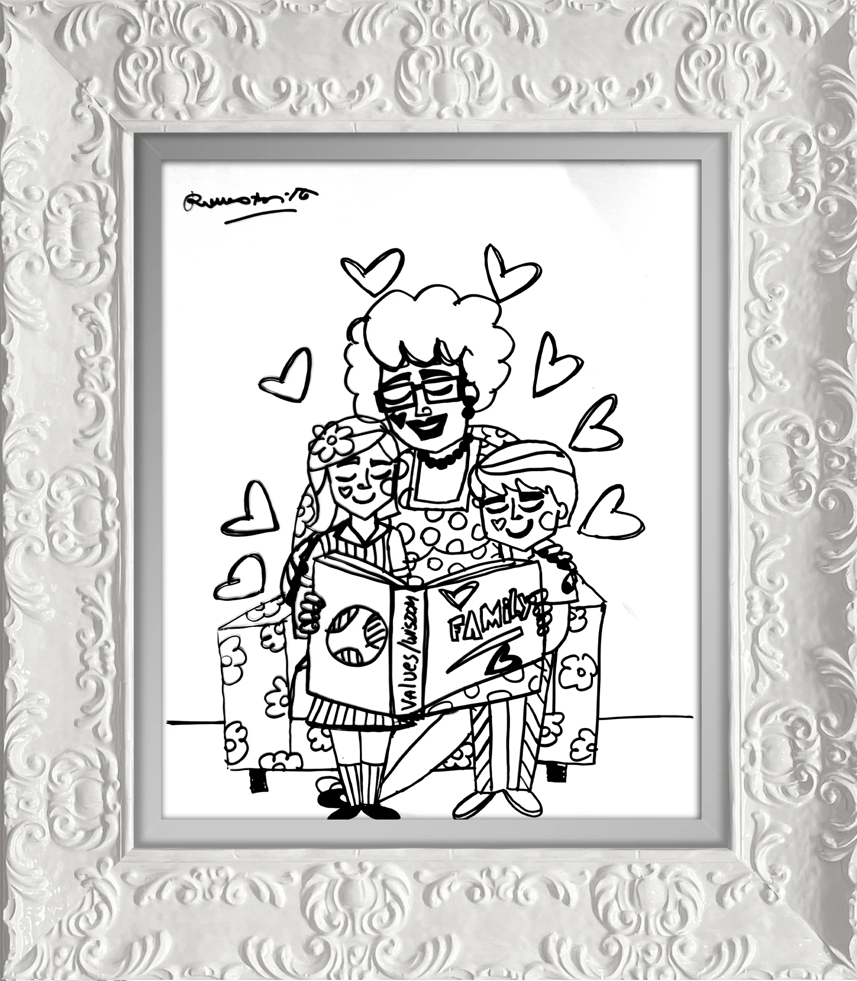 VALUES AND WISDOM -  Original Drawing - Image 15