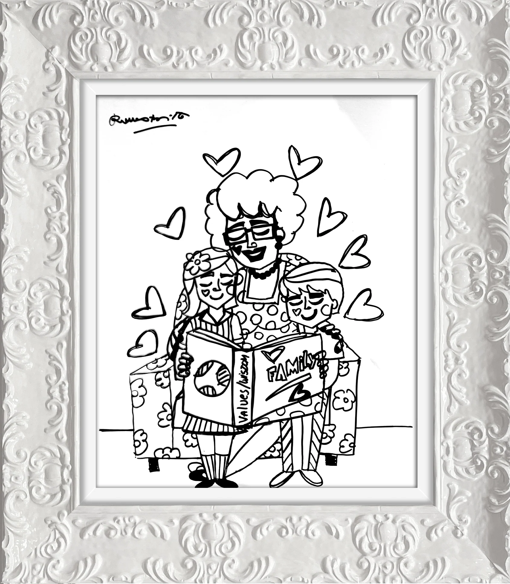 VALUES AND WISDOM -  Original Drawing - Image 16