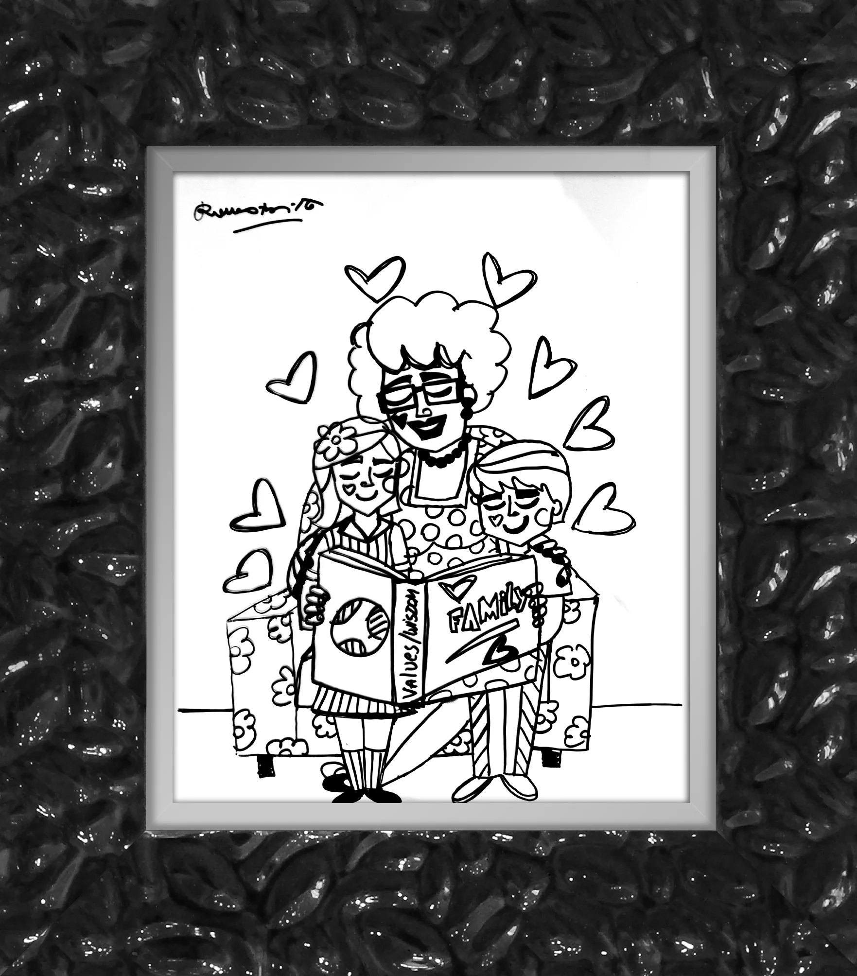 VALUES AND WISDOM -  Original Drawing - Image 9