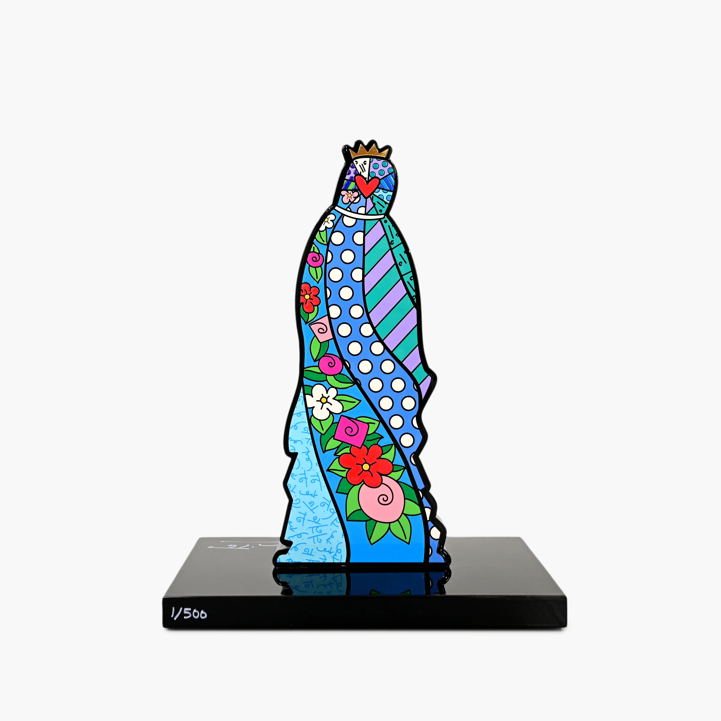 Virgin Mary (Black Base) - Limited Edition Sculpture - Image 2