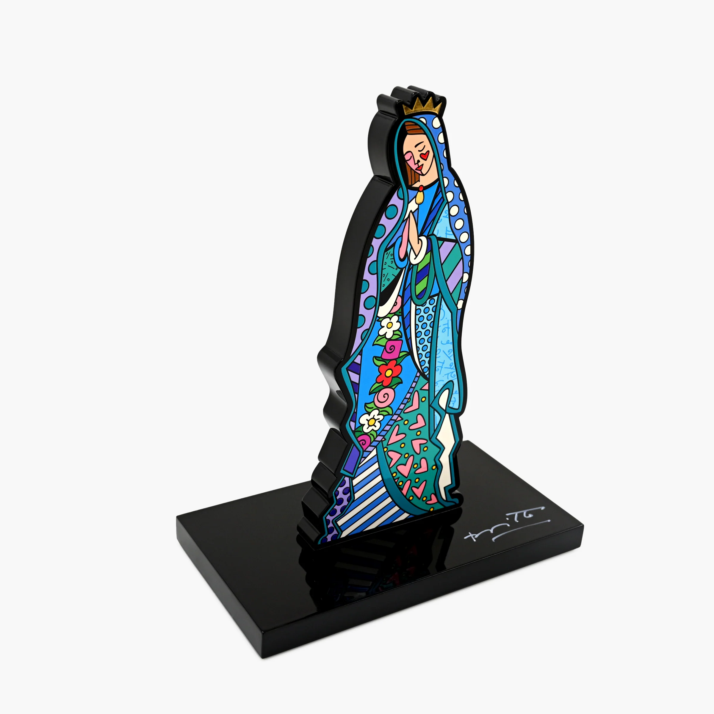 Virgin Mary (Black Base) - Limited Edition Sculpture - Image 3
