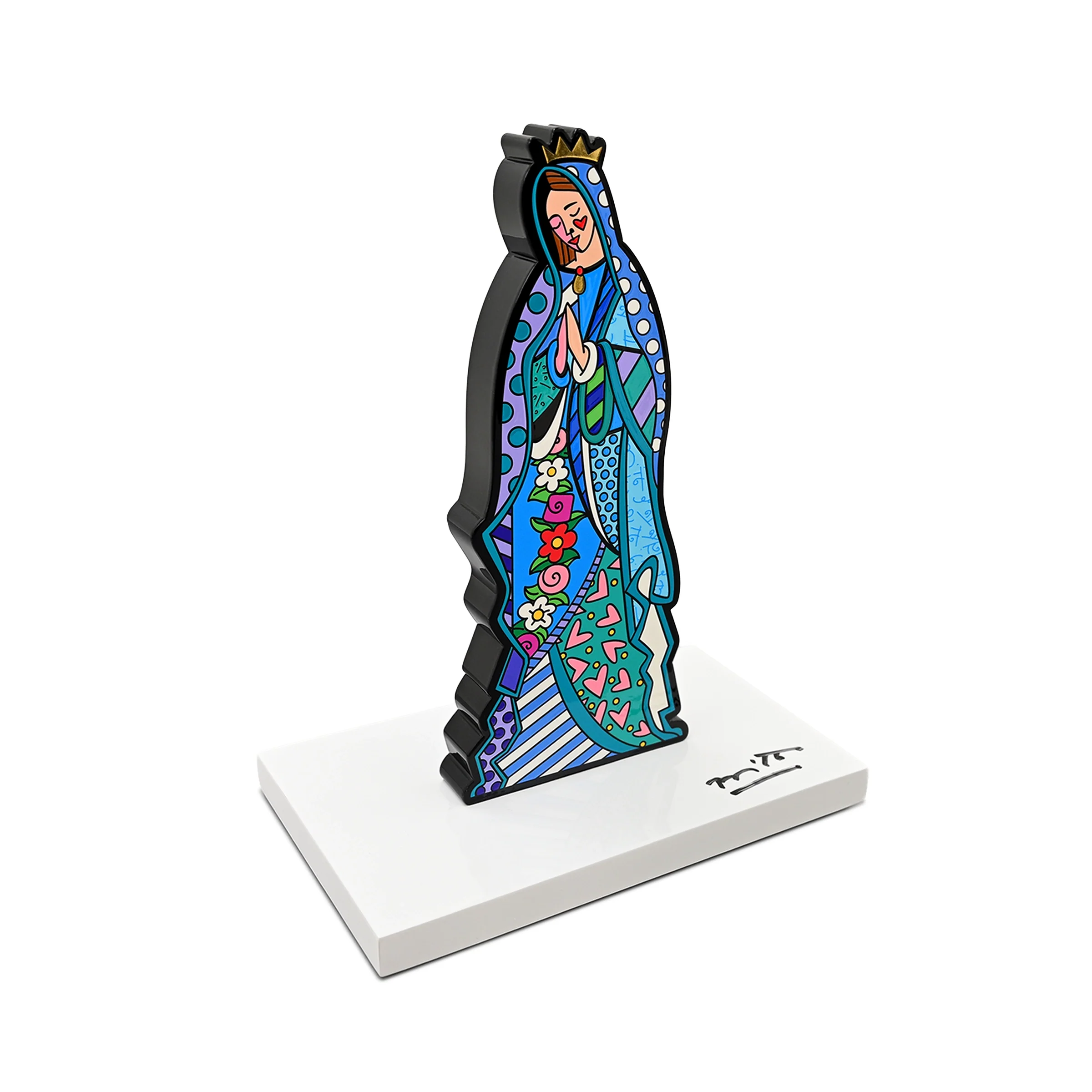 Virgin Mary (White Base) - Limited Edition Sculpture - Image 3