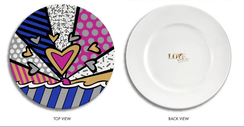 New Day Love by Britto Show Plate - Image 3